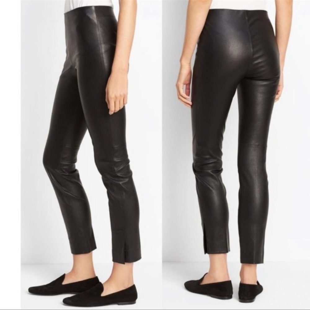 Vince Black Ankle Leather Pants